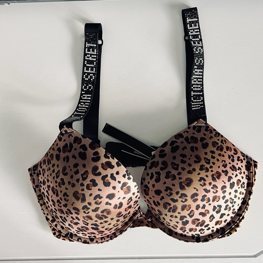 Victoria secret animal print very sexy push up bra size 32D NEW - Picture 3 of 7
